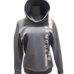 Under Armour Women's light blue loose fit pullover, with cowl hoodie